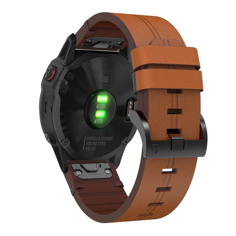 Dây Đeo Thay Thế Chất Liệu Da Cho Đồng Hồ Thông Minh Garmin Fenix 6 / 5 / 5 Plus