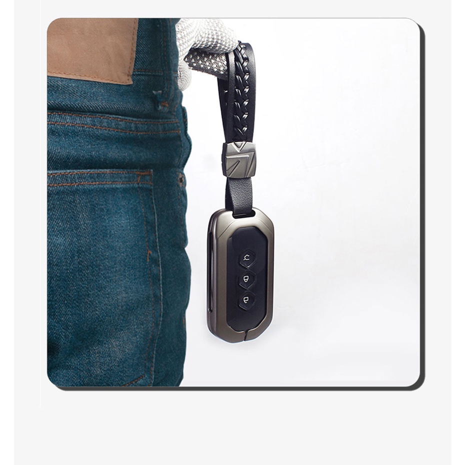 Móc khóa SEAMETAL da bò tinh xảo để trang trí chìa khóa xe hơi thông dụng đơn giản