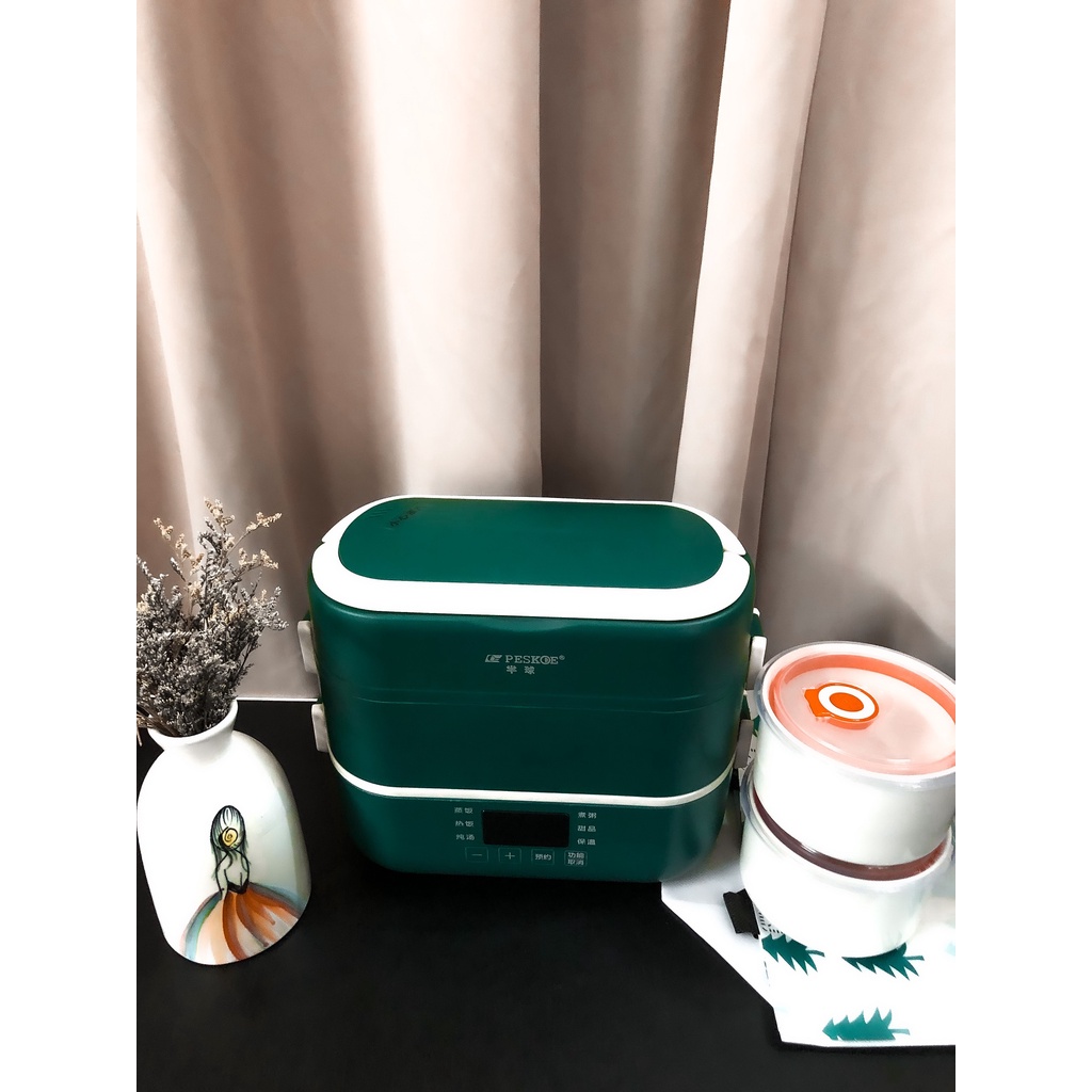 Hộp cơm cắm điện, nấu ăn thông minh Peskoe lõi sứ