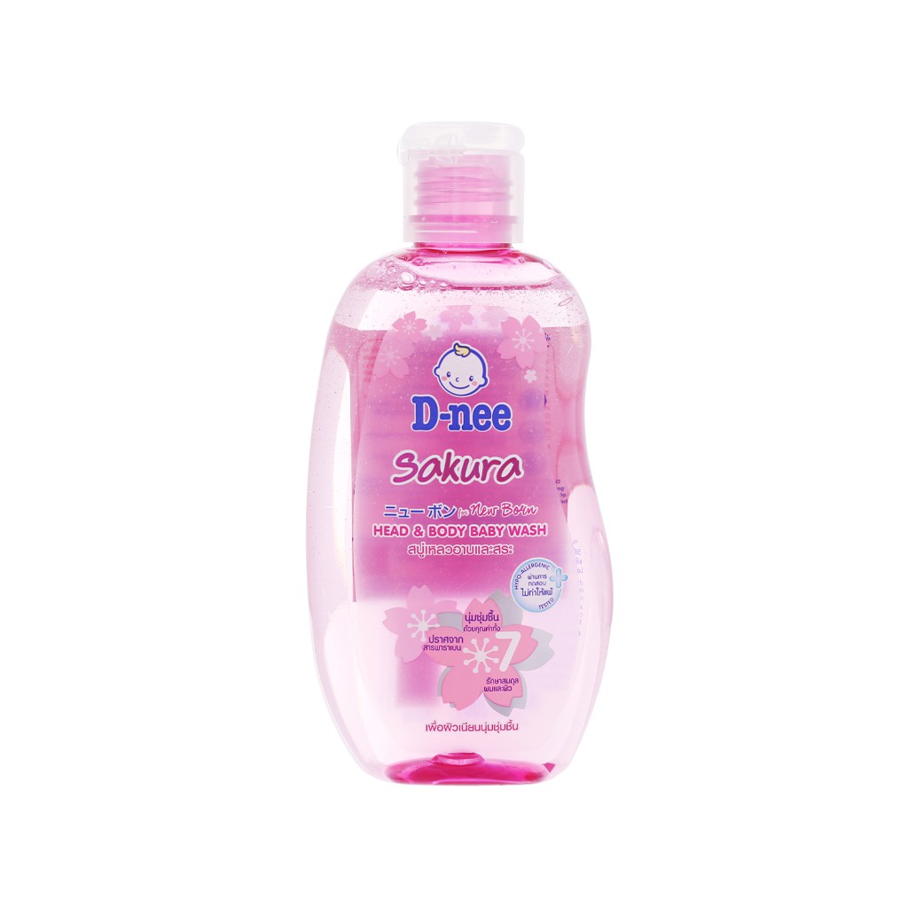 Tắm gội cho bé D-nee Sakura hồng 200ml