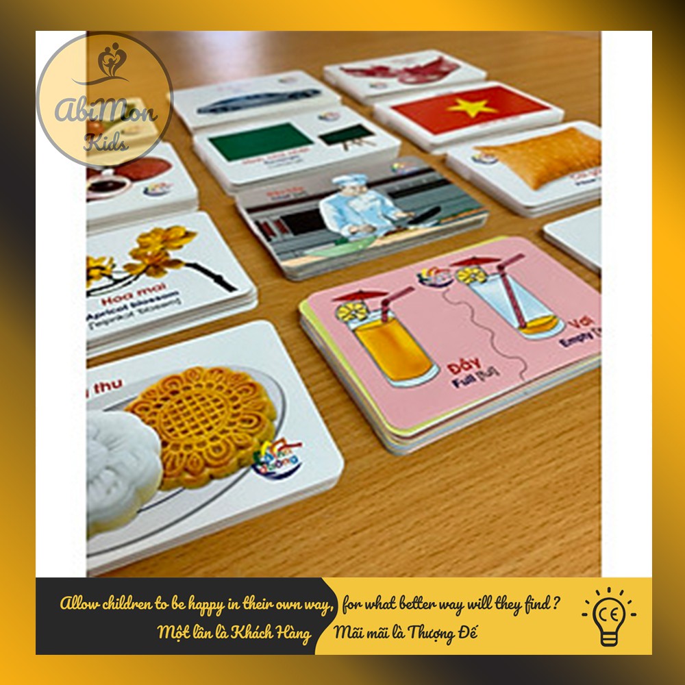 Bộ Thẻ Flashcards 16 Chủ Đề (416 Thẻ)  Học Tiếng Anh Cho Bé  (Đồ chơi Gỗ - Đồ chơi Giáo Dục - An Toàn - Thông Minh)