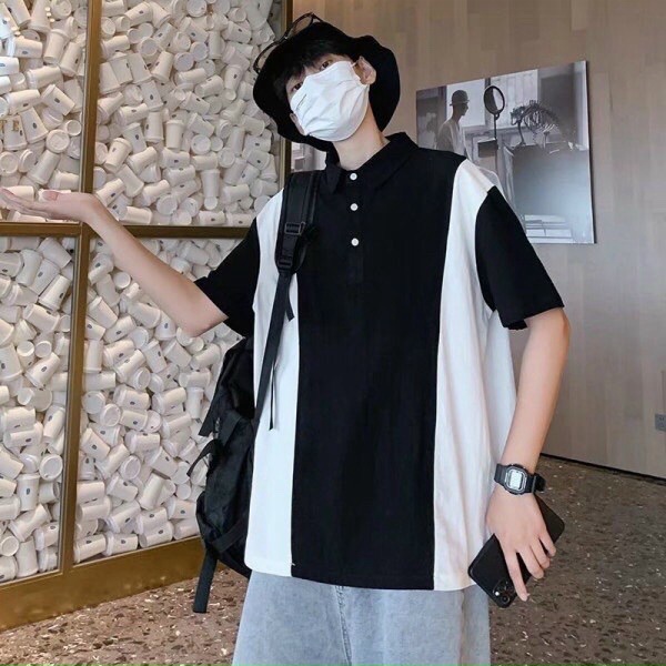 Áo Thun Unisex Cổ Bẻ Form Rộng Tay Lỡ Mẫu Mới HOT  - ĐĂNG QUANG CLOTHER