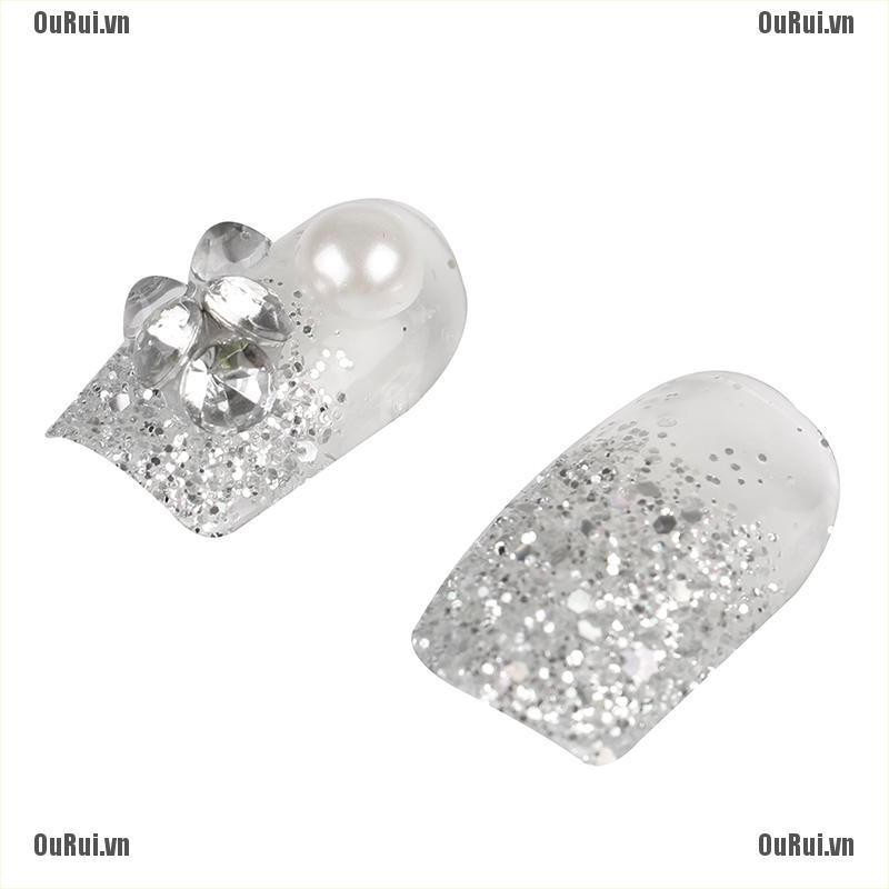 (Hàng Mới) Bộ Móng Tay Giả acrylic Phong Cách Pháp