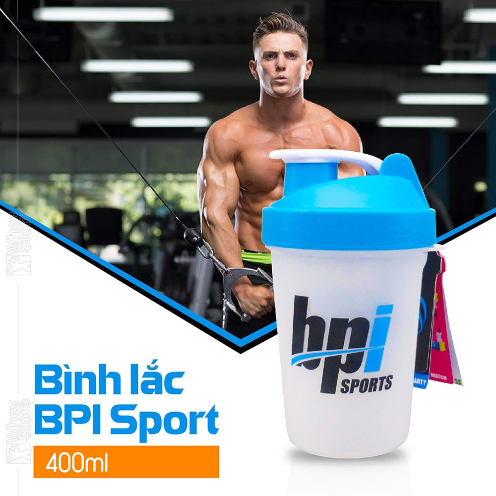 Bình Nước shaker BPI 400ml cực cute - Nhựa BPA Free - An Toàn Cho Người Dùng