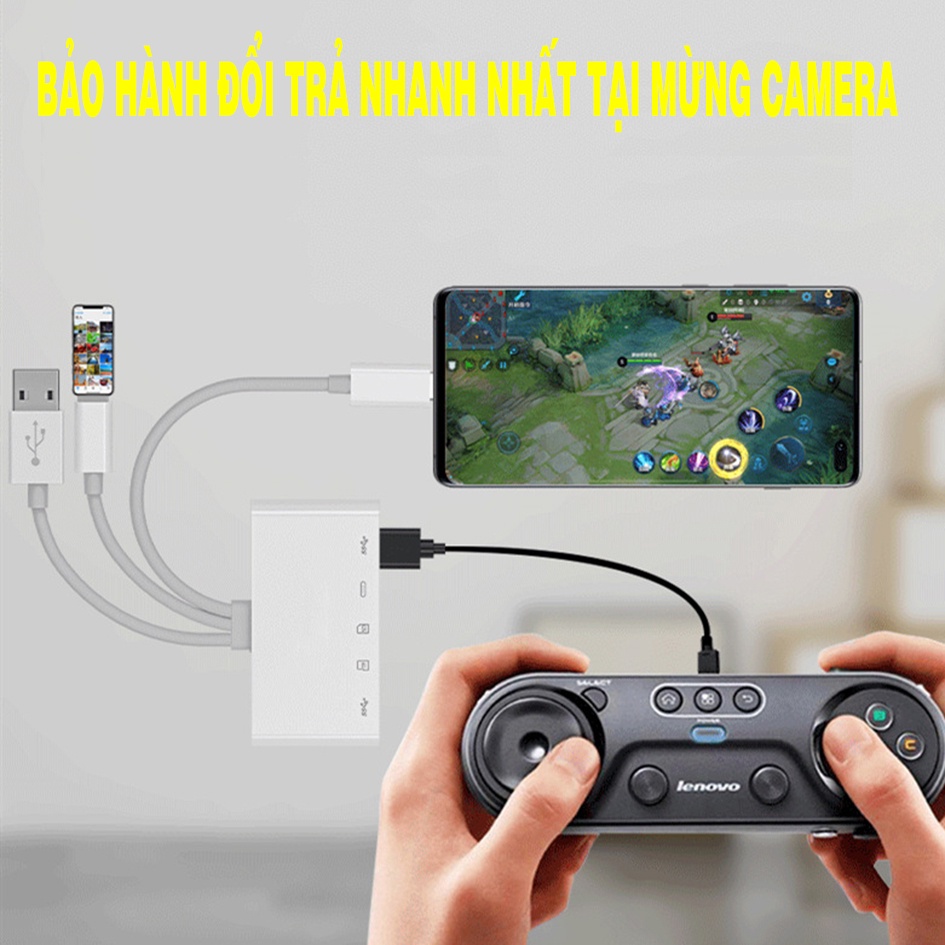 Đầu đọc thẻ nhớ Micro SD đa chức năng 5 trong 1 Ổ đĩa flash Máy ảnh sang USB Type-C cho ĐT táo/tablet/Laptop táo
