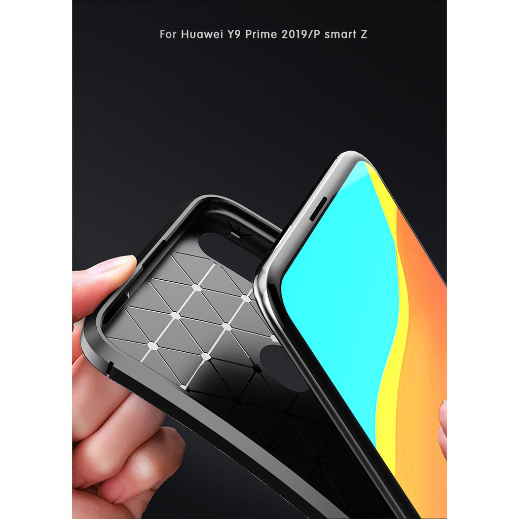 Ốp điện thoại sợi cacbon mềm mại cho Huawei Y9 Prime 2019