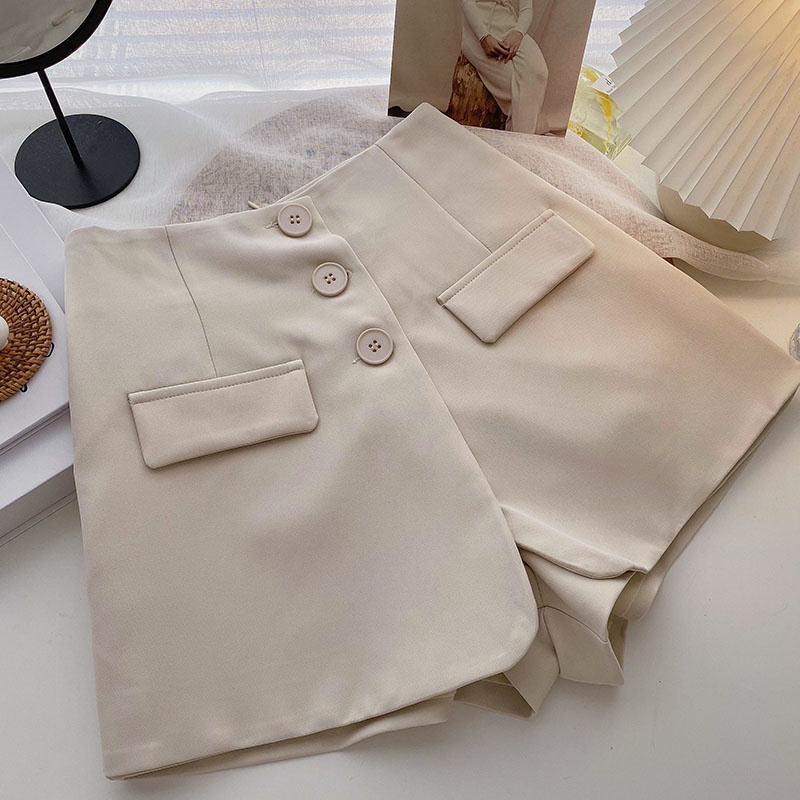 Quần short vải giả váy đính cúc ulzzang A9970
