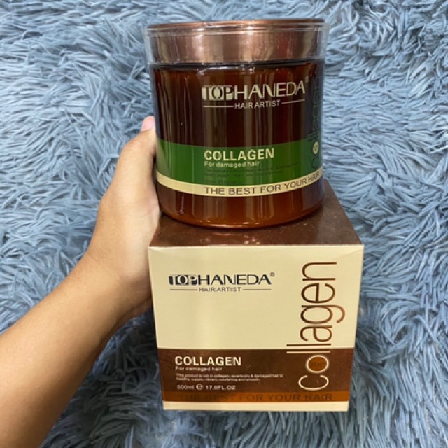 Hấp phục hồi tóc hư tổn Collagen Top Haneda 500ml