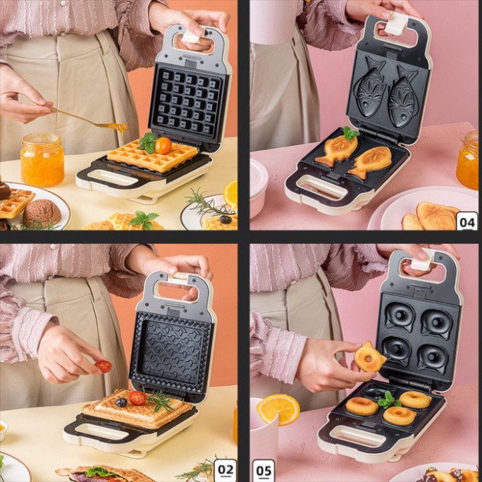 Bộ khuôn bánh Donut mặt thú sử dụng cho máy nướng bánh Torsom