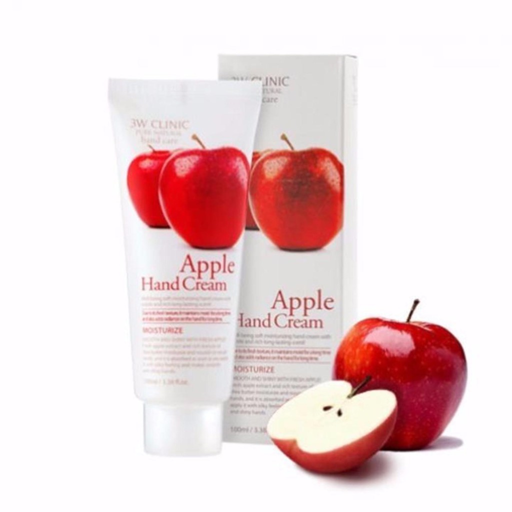 Kem Dưỡng Da Tay Hương Táo 3W Clinic Apple Hand Cream 100ml