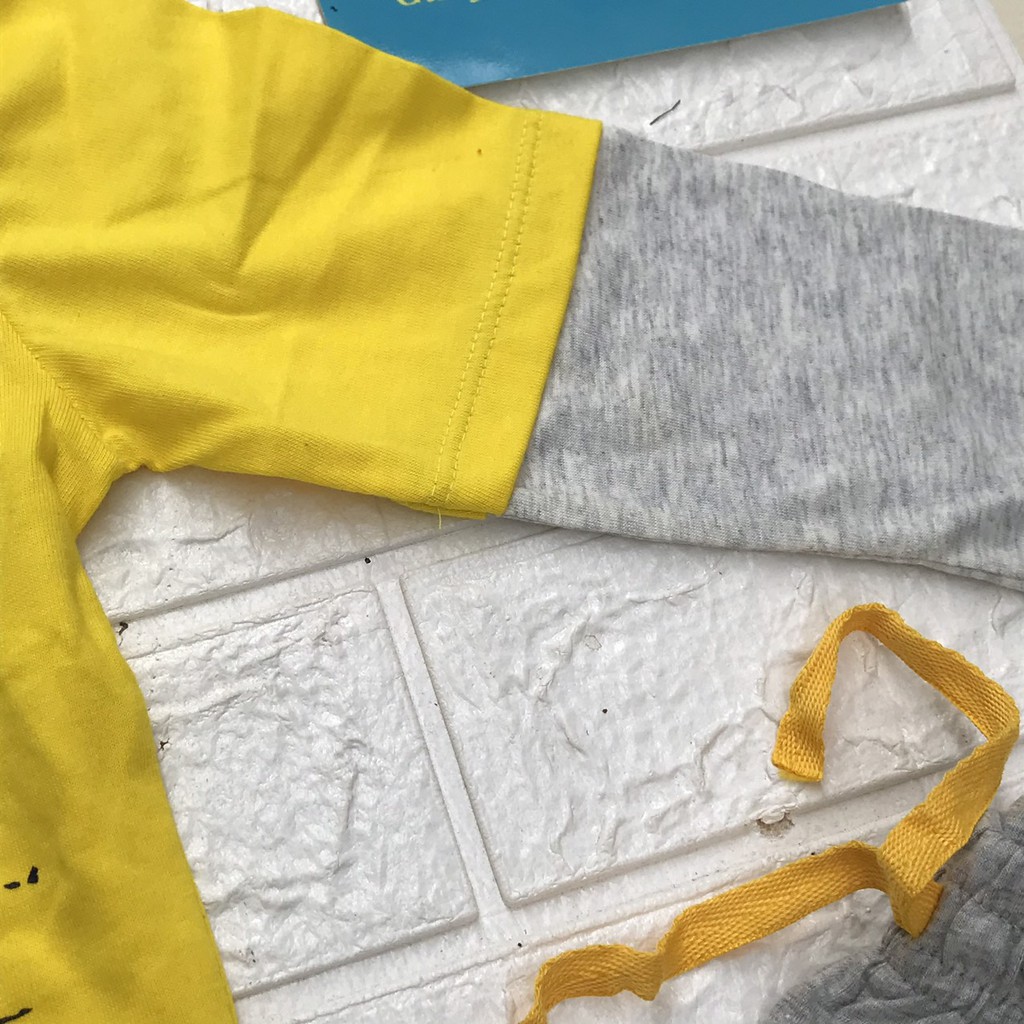 Bộ dài vải xuất Gap tay nối sành điệu cho bé trai 15-48kg