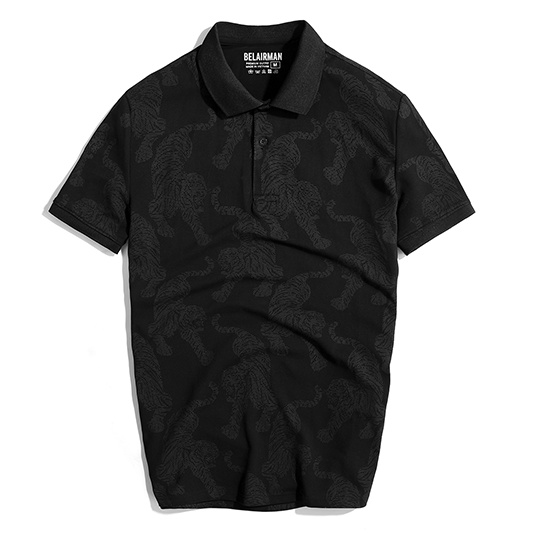 Áo Polo nam có cổ form regular tay ngắn TIGER PLIN0062 - BELAIRMAN