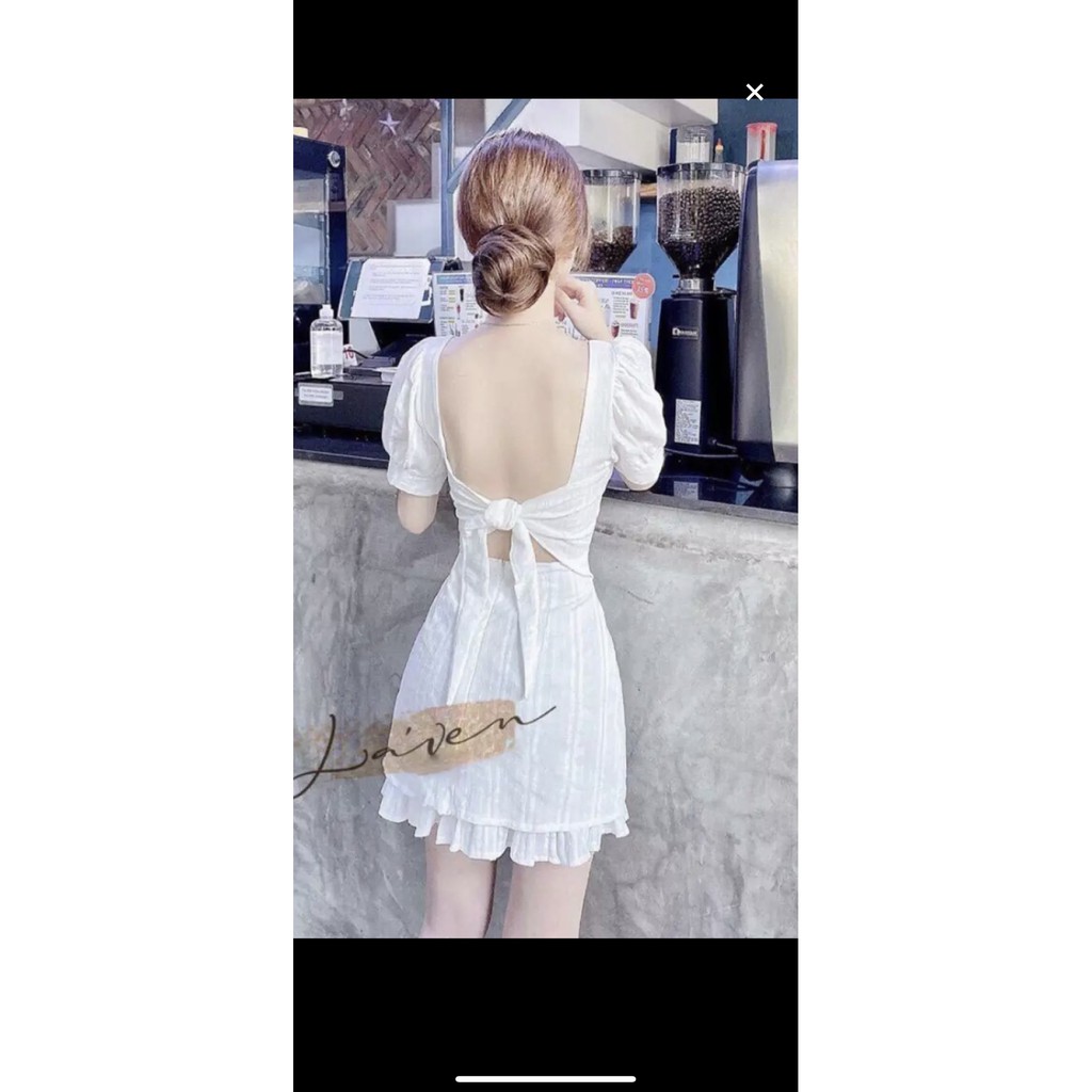 Đầm Ôm Cổ Chử U Cột Nơ Sau (Kèm Mút Ngực) MẪU HOT 2020 | BigBuy360 - bigbuy360.vn