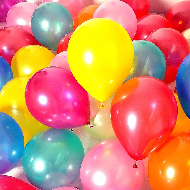 Bộ 50 quả bong bóng latex đủ màu sắc trang trí lễ tiệc