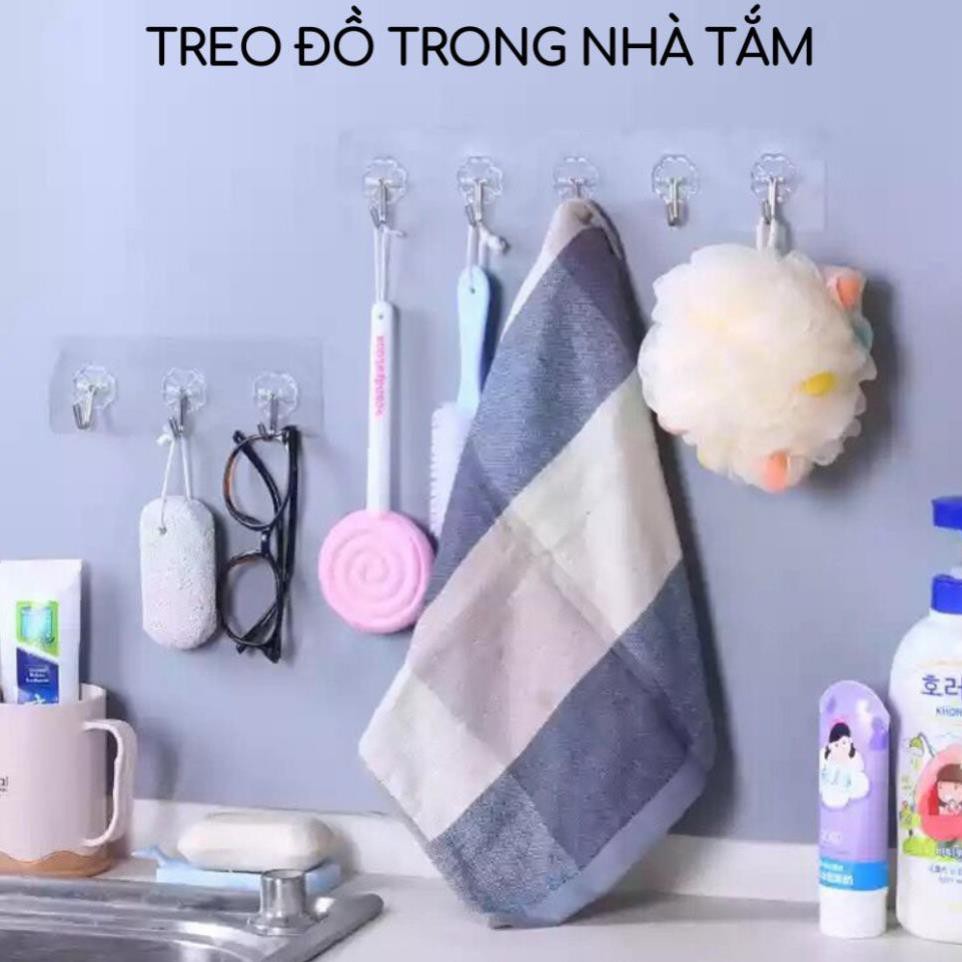 Móc dán tường móc treo đồ siêu dính chịu lực siêu chắc siêu bền trong suốt 3 lớp 3D đa năng tiện dụng Inox Zozon
