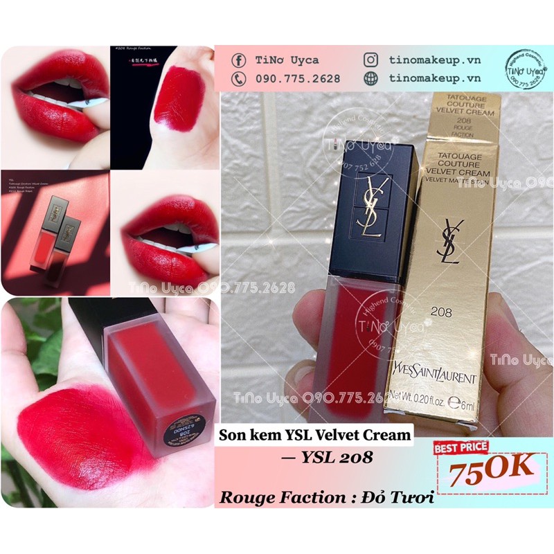 SON KEM LÌ YSL VELVET CREAM/ YSL MATTE STAIN