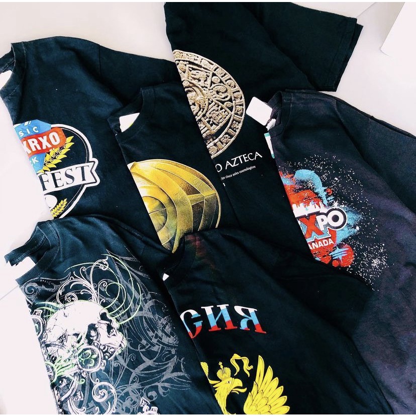 Áo thun Mỹ 2hand, Áo Phông Secondhand 2HAND HIỆU & SIÊU PHẨM Cổ Tròn Unisex In Hình To  Premium Cotton Mẫu 1