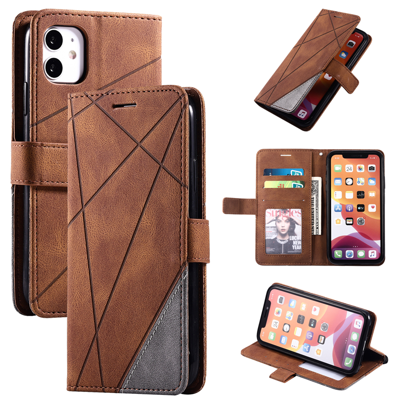 Bao da màu sắc tương phản thời trang thích hợp cho Iphone 13 12 Mini 11 Pro Xs Max Xr I8 I7 Plus Se2020