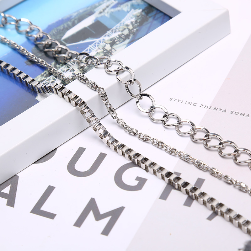 Dây xích kim loại 3 lớp đeo quần trang trí phong cách hip hop độc lạ cho nữ