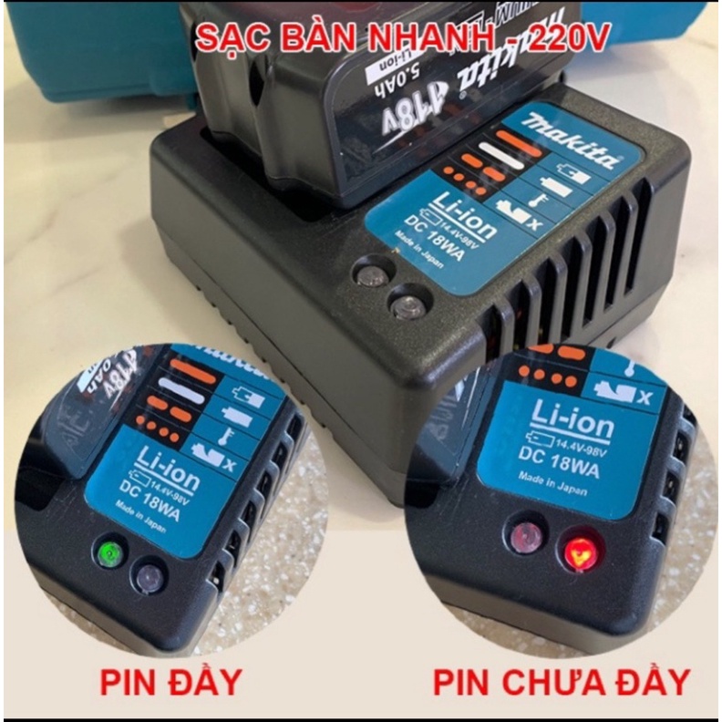 Máy Khoan Pin Makita 118V Không Chổi Than Đầu 13mm Có Búa 3 Chức Năng KHOAN, BẮT VÍT, BÚA