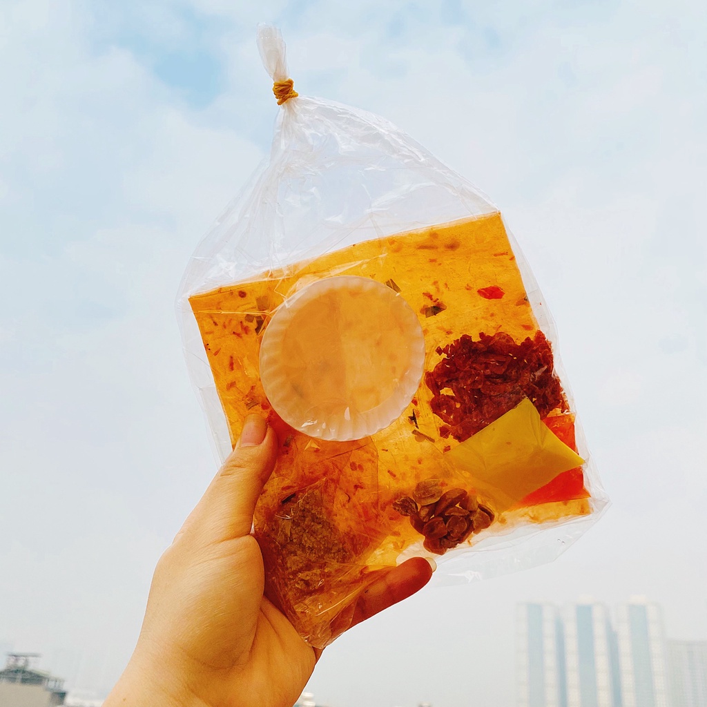 Bánh Tráng Chấm Dẻo Tôm Ớt UNIN Bánh Tráng Trộn Cay Kèm Muối Tôm Ăn Là Mê - Ăn Vặt Ngon BT006