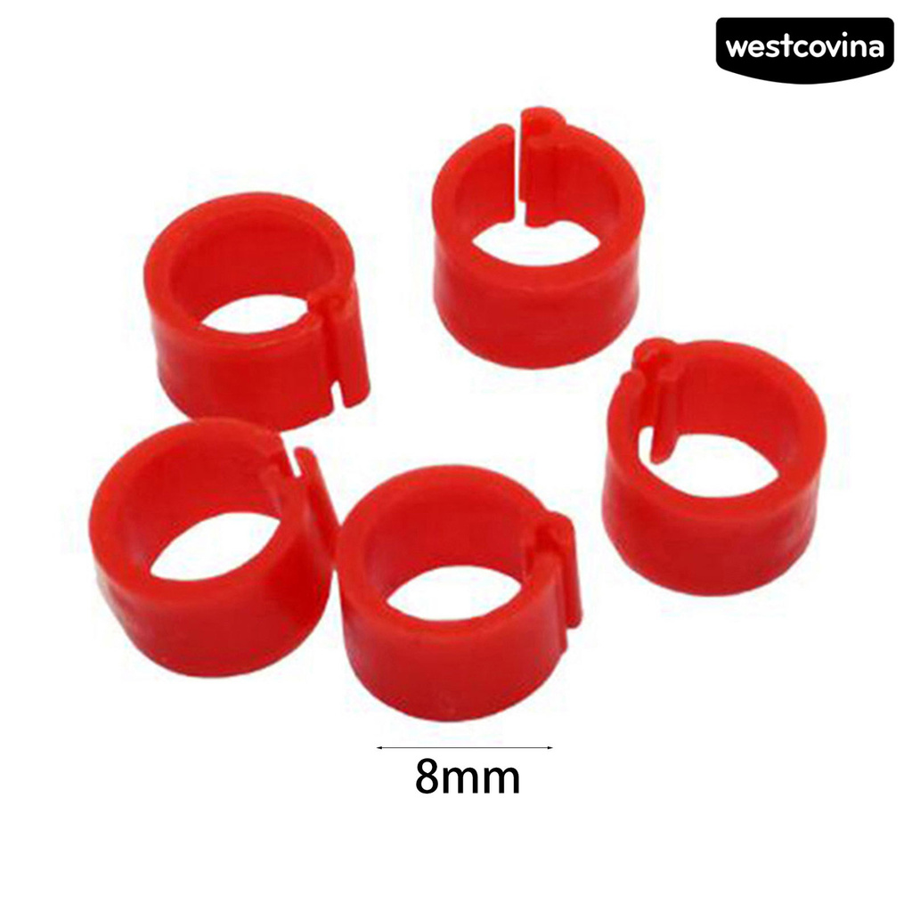 Set 100 Khuyên Đeo Chân Đánh Dấu Gia Cầm Nhiều Màu Sắc 8mm