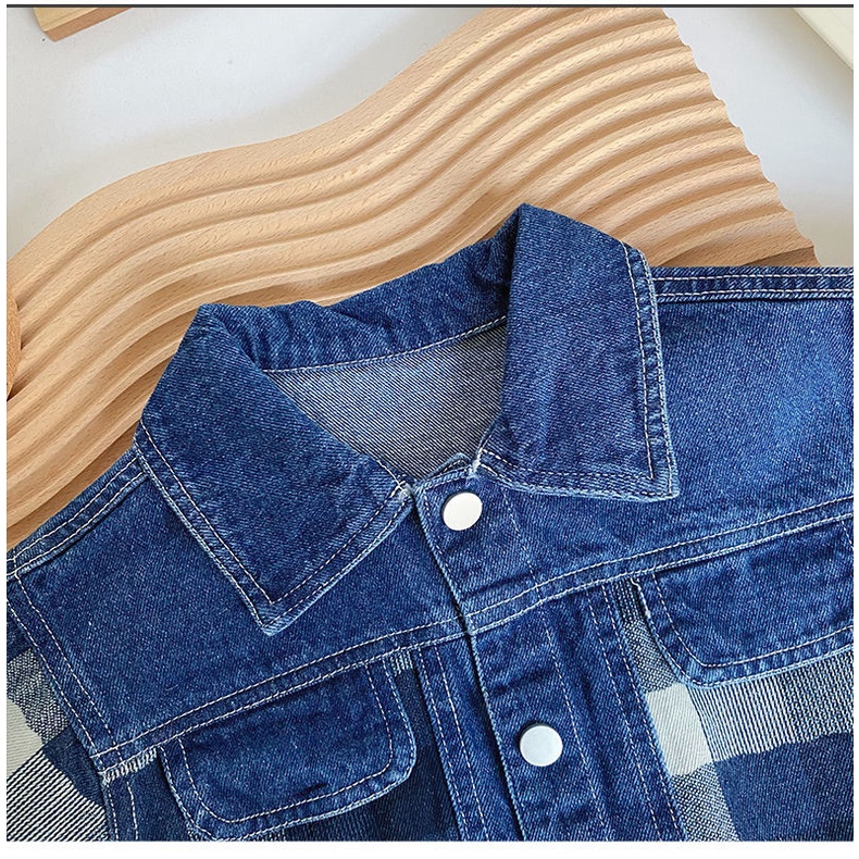 Áo Sơ Mi Denim Tay Dài Phong Cách Nhật Bản Thời Trang Xuân Thu Mới 2022 Dành Cho Bé Trai
