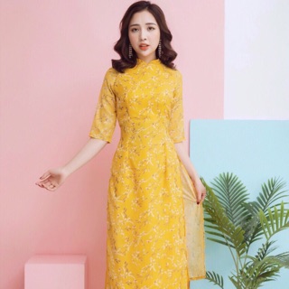 Vải hoa nhí may áo dài