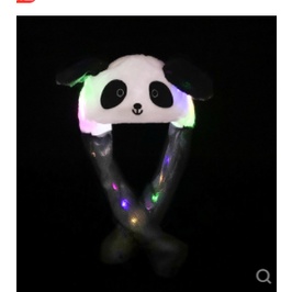 Mũ len tai thỏ giật-Mũ len gấu trúc giật Black ping dễ thương SIÊU HOT HIT