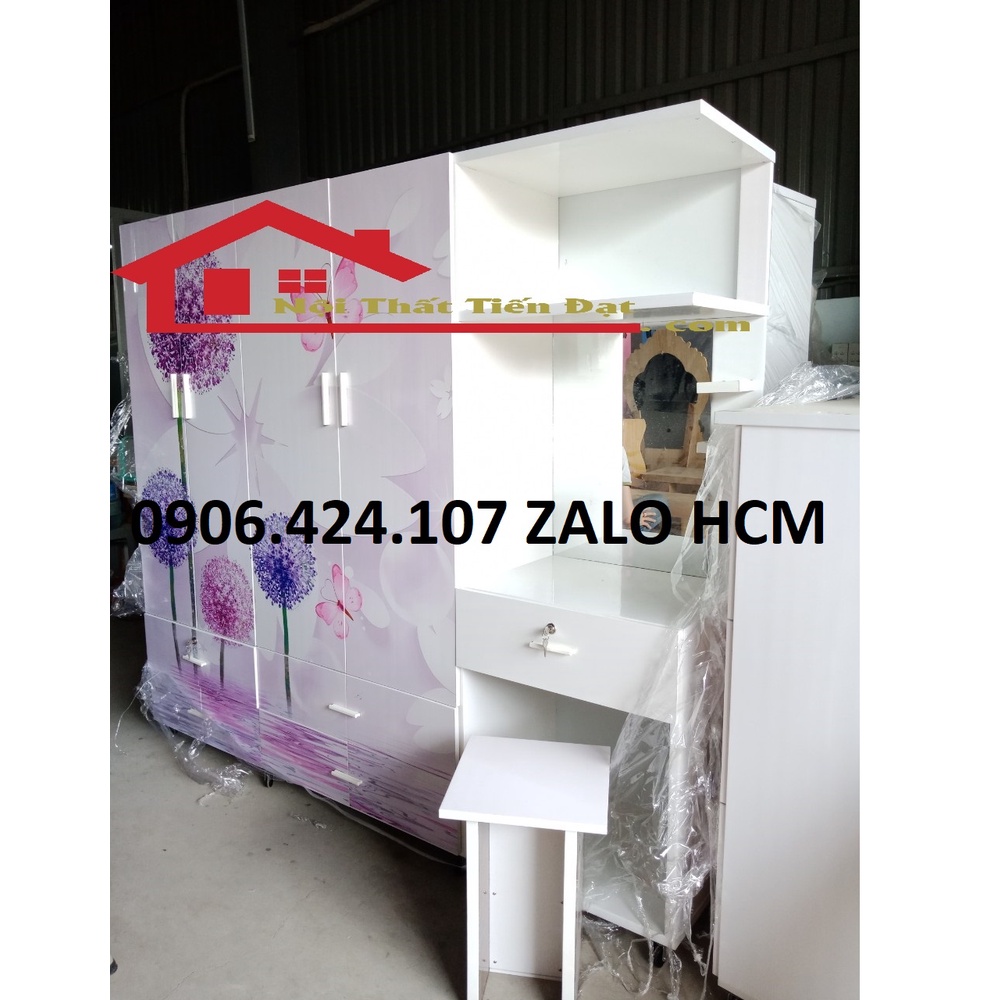 Tủ Nhựa Quần Áo Liền Kệ Bàn Trang Điểm IN 3D Bao Xinh Đẹp cho các Chị Yêu Bao Ship Và Rap HCM