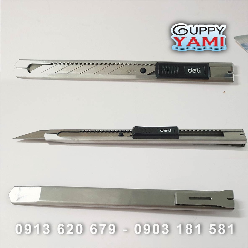 Dao rọc giấy Deli 30 độ, Dao cắt giấy mini nhỏ gọn Deli 30 độ