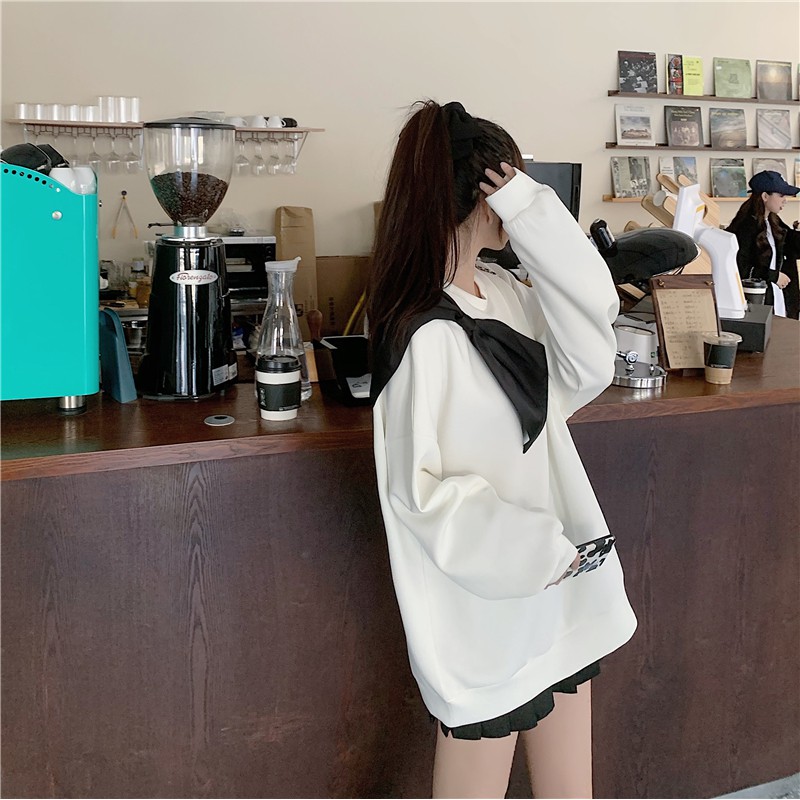 ÁO HOODIE NƠ THU ĐÔNG THỜI TRANG NỮ - EMILYSHOP