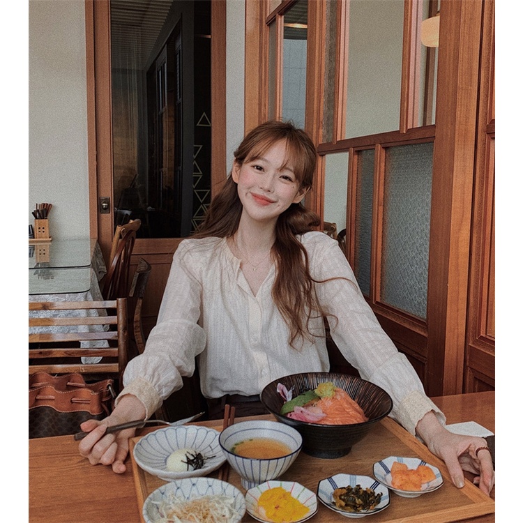 Hàng Mới Về Áo Sơ Mi Dài Tay Dáng Rộng Phong Cách Hàn Quốc Baju Wanita Lengan Panjang Hàng Mới Dành Cho Bạn Nữ