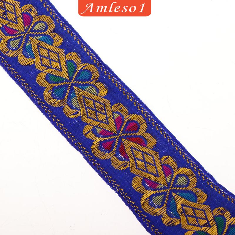 Cuộn Dây Ruy Băng Họa Tiết Thổ Cẩm Màu Xanh Lá Dùng Trang Trí Thủ Công