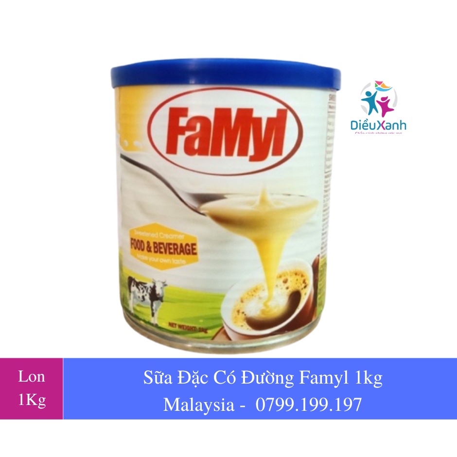 Sữa Đặc Có Đường Cao Cấp LAMOSA Lon 1Kg Kem Đặc Có Đường Lon 1Kg