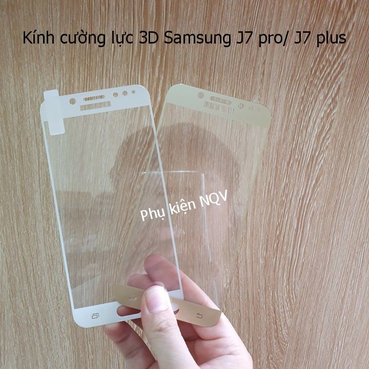 Samsung J7 pro/ J7 plus|| Kính cường lực 3D Full màn Samsung J7 pro/ j7 plus- Phukiennqv