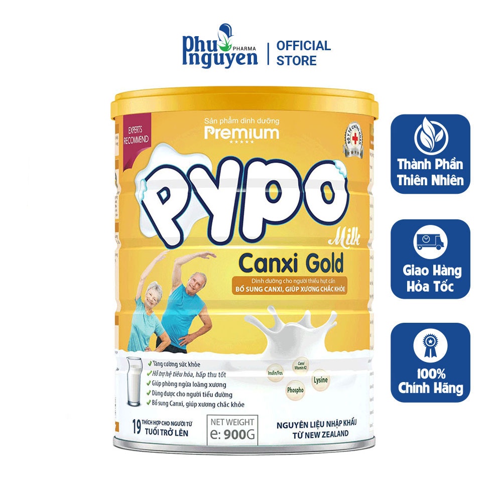 Sữa Bột Pypo Canxi Gold Dinh Dưỡng Bổ Sung Canxi Giúp Xương Chắc Khoẻ - Hộp 900g