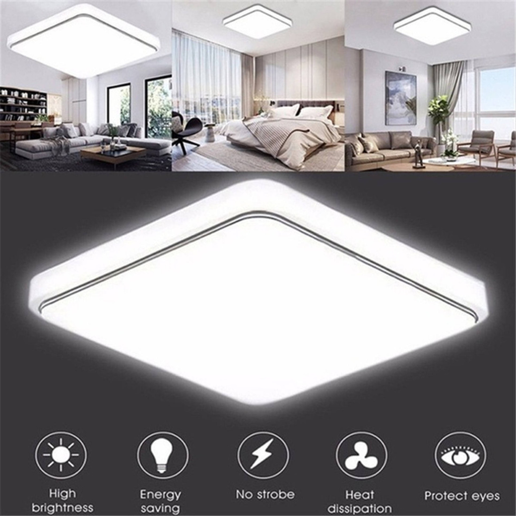 Đèn LED âm trần 24W hình vuông phù hợp để gắn trong nhà (có nhiều kích thước để lựa chọn)-168