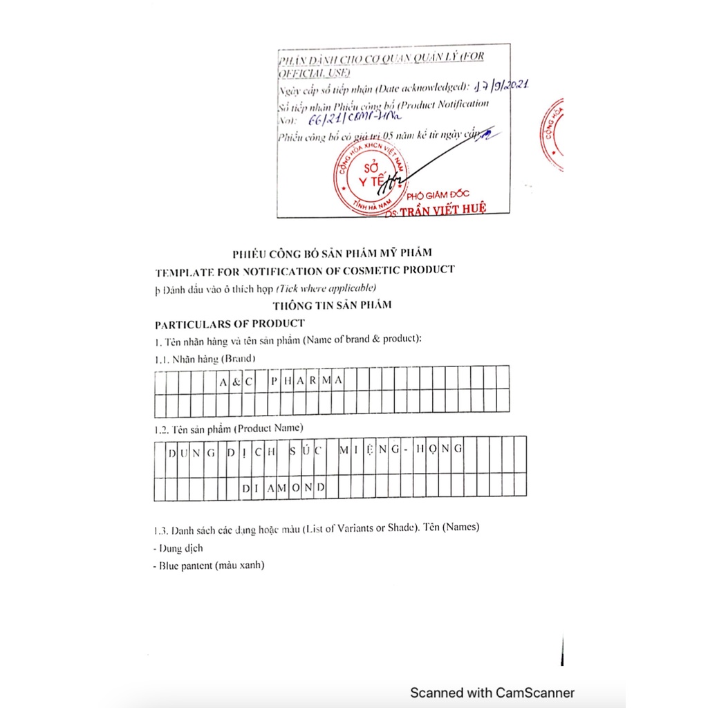 Dung Dịch Súc Miệng Họng Nano Bạc - Diamond A&amp;C Pharma