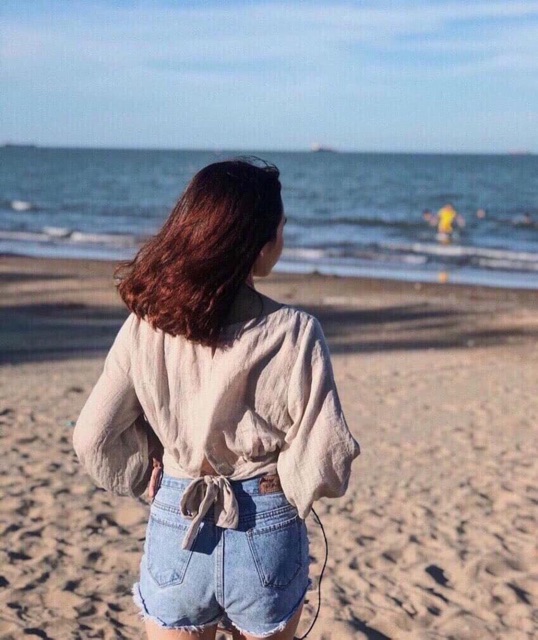 ÁO CROPTOP TAY PHỒNG THẮT NƠ LƯNG☀️ | BigBuy360 - bigbuy360.vn