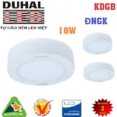 ĐÈN LED PANEL ỐP TRẦN TRÒN 18W DUHAL - KDGC518