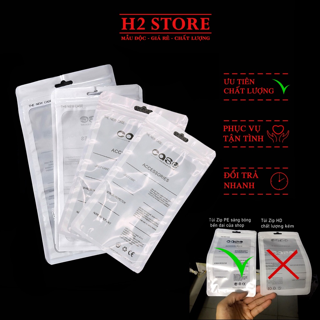 Túi đựng ốp điện thoại túi zip có lỗ treo cửa hàng combo 100 túi