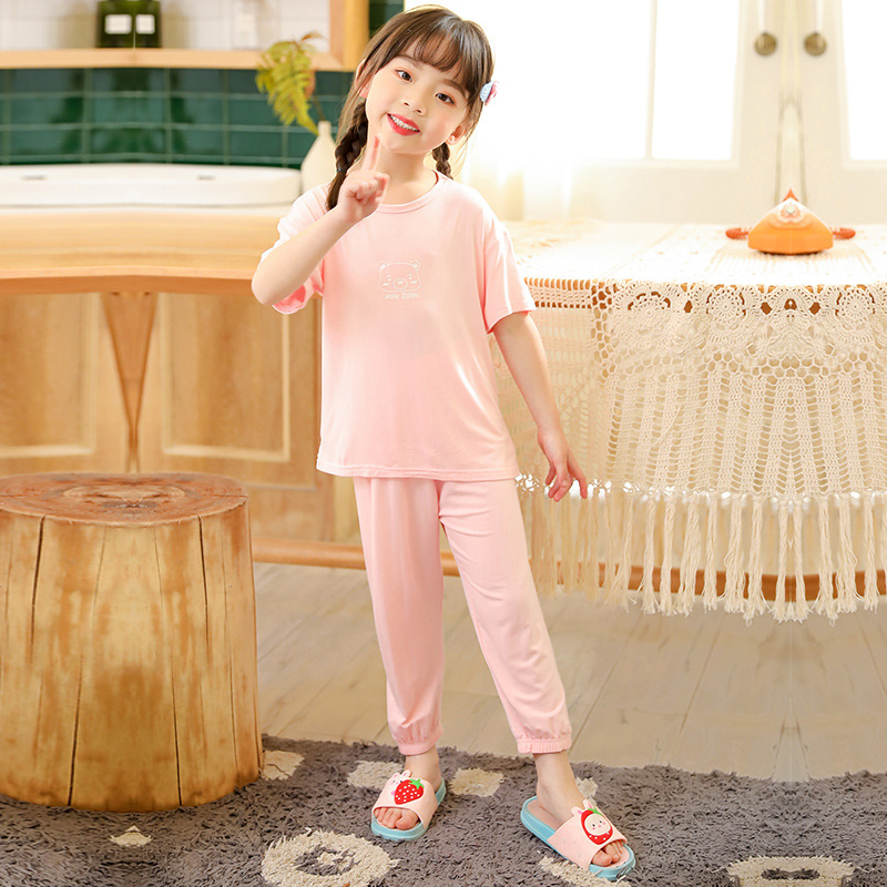 Bộ Đồ Ngủ Pijama Họa Tiết Hoạt Hình Đáng Yêu Cho Bé