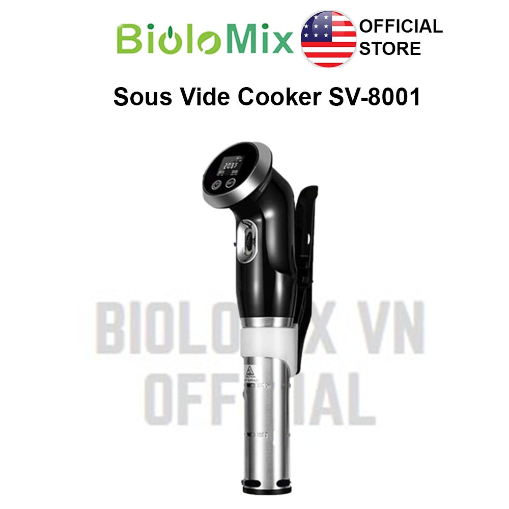 [BioloMix Brand] Máy nấu chậm Sous vide BioloMix SV-8001 công suất 1500W màn hình điều khiển LCD hẹn giờ chính xác