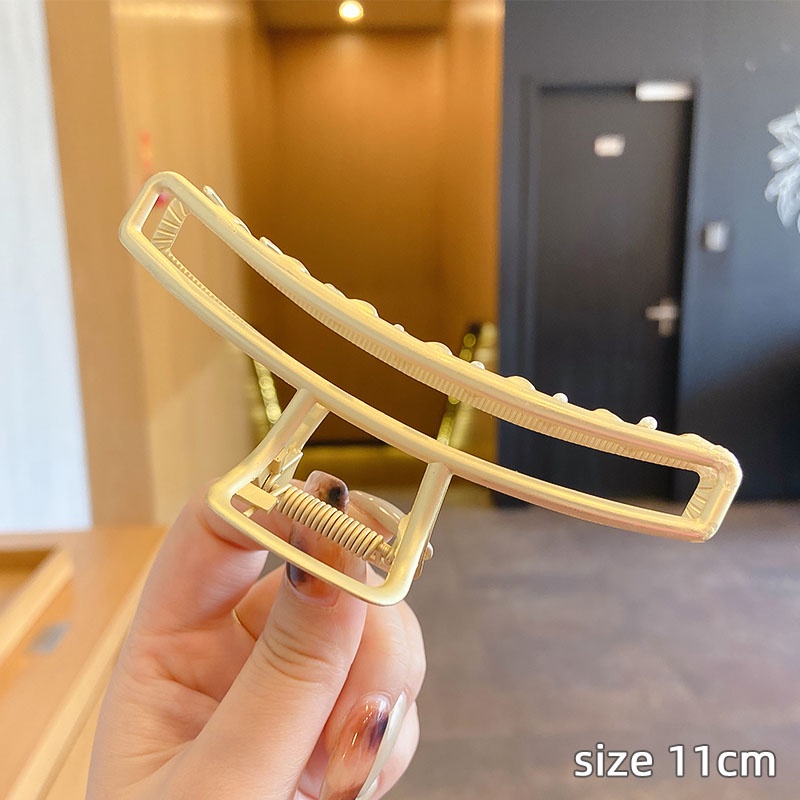 Set 1/2 kẹp tóc bằng hợp kim đính đá và ngọc trai nhân tạo thời trang