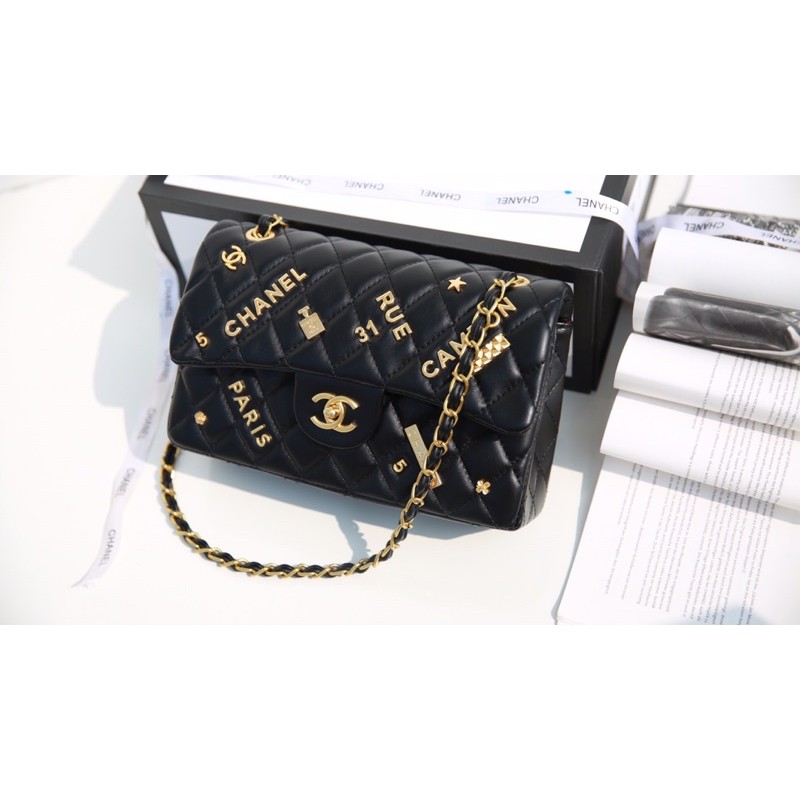 Túi đeo chéo đeo vai ACCESSORIES Classic da mịn khoá vang fullbox hộp nam châm