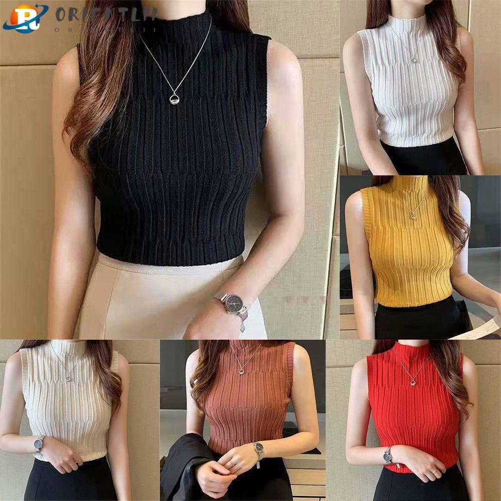 Áo Croptop Sát Nách Dệt Kim Vải Cotton Màu Trơn Thời Trang Mùa Hè Cho Nữ