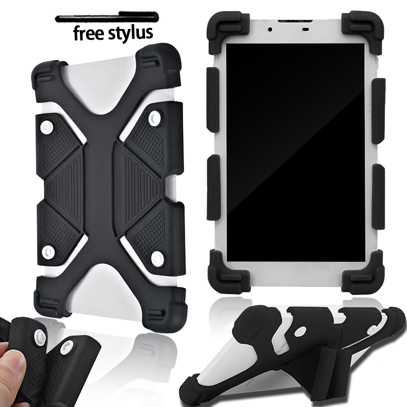 Silicone Stand Case Cover for Chuwi HI10/ Hi9 Tablet Full Four Corner Shockproof Protection Case+ Free Stylus