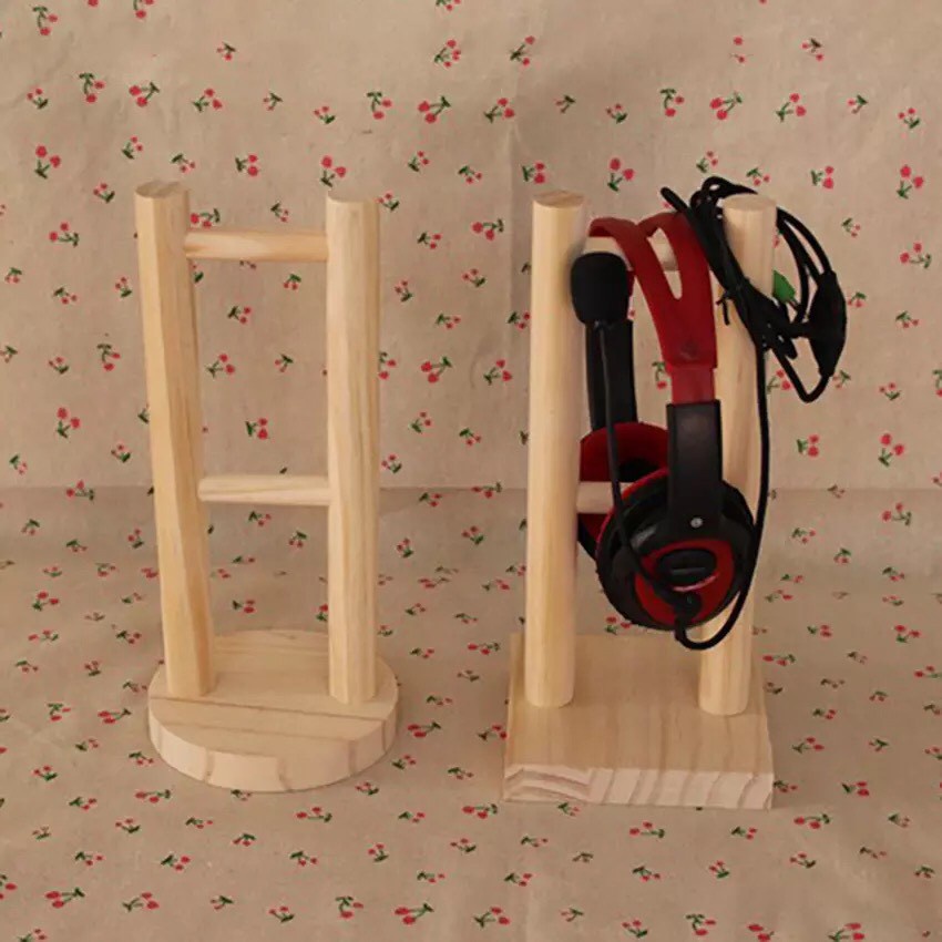 Giá Treo Tai Nghe, Kệ Đỡ HeadPhone Bằng Gỗ Thông Tự Nhiên Tinh Tế