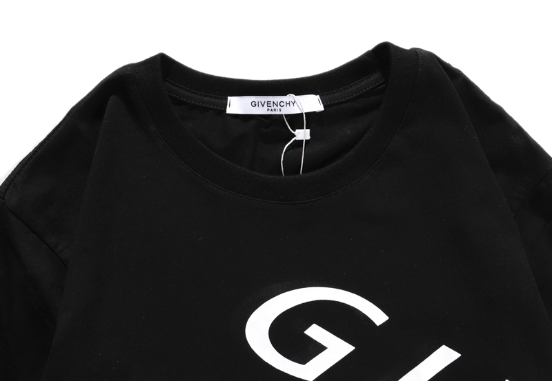 Áo thun cotton ngắn tay in họa tiết chữ Givenchy cá tính trẻ trung